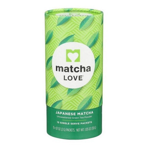 Matcha Love, Tea Unsweetened Matcha Powder Canister, 0.07 Oz X 15 Count (Case of 6) Matcha Love