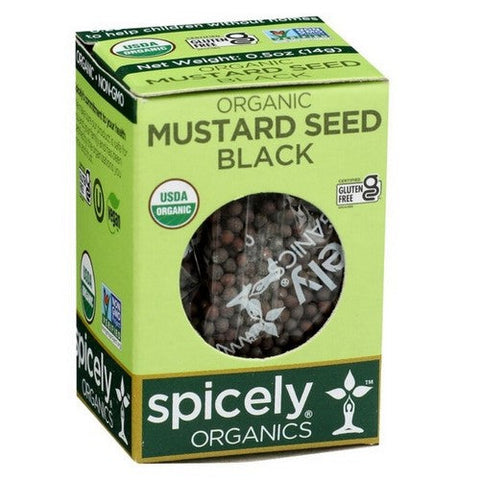 Spicely Organics, Organic Mustard Seed Black, 0.5 Oz (Case Of 6) Spicely Organics