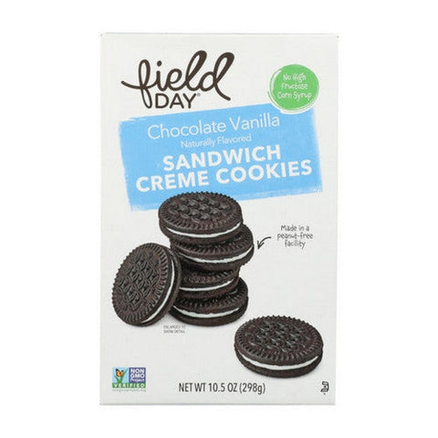 Field Day, Chocolate Vanilla Sandwich Creme Cookies, 10.5 Oz (Case Of 12) Field Day