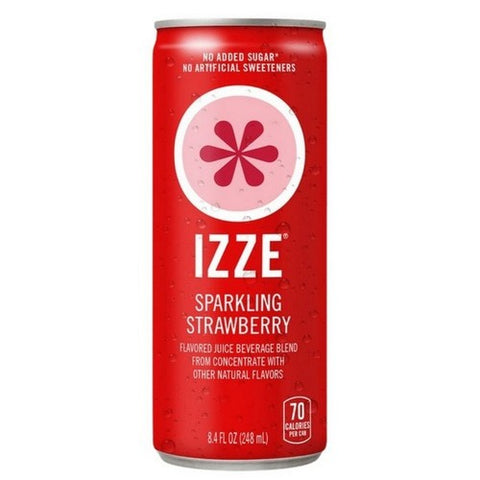 Izze, Sparkling Juice Strawberry, 8.4 Oz X 6 Count (Case Of 4) Izze