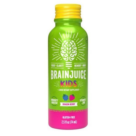 Brainjuice, Kids Dragon Berry Liquid Dietary Supplement, 2.5 Oz (Case Of 12) Brainjuice