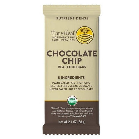 Eat To Heal, Chocolate Chip Bar, 68 Grams (Case Of 10) Eat To Heal
