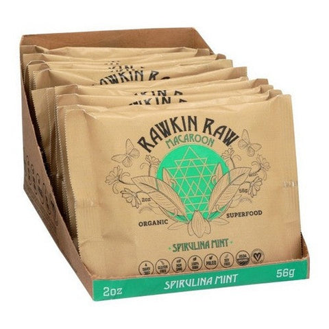 Rawkin Raw, Superfood Spirulina Mint Macaroon, 2 Oz (Case Of 12) Rawkin Raw
