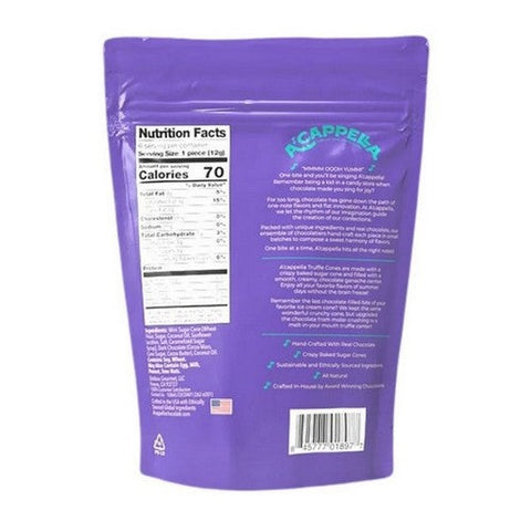 Acappella, Chocolate Truffle Cones, 2.54 Oz (Case Of 6) Acappella