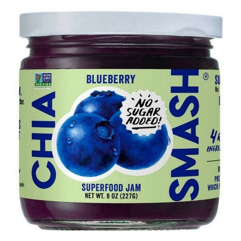 Chia Smash, Oswald Chia Smash Blueberry Jar, 8 Oz (Case Of 6) Chia Smash