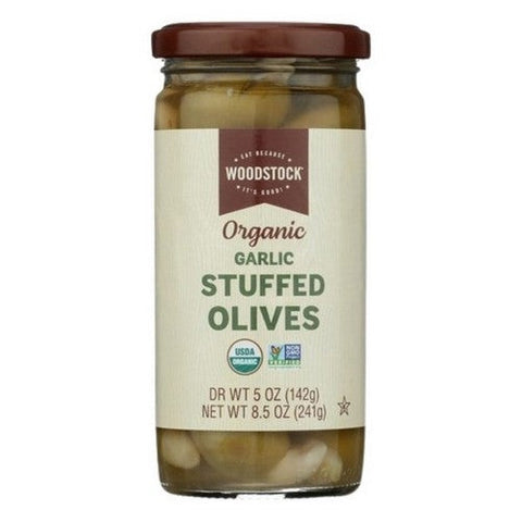 Woodstock, Garlic Stuffed Olives, 8.5 Oz (Case Of 12) Woodstock