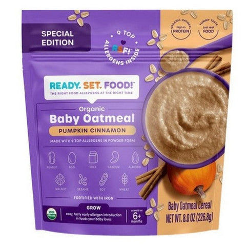 Ready Set Food!, Baby Oatmeal Pumpkin, 8 Oz (Case Of 6) Ready Set Food!
