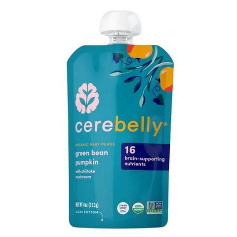 Cerebelly, Baby Puree Green Bean Pumpkin, 4 Oz (Case Of 6) Cerebelly