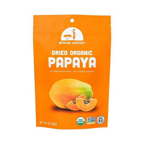 Mavuno Harvest, Organic Dried Papaya, 6 Oz (Case Of 6) Mavuno Harvest