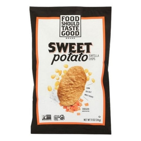 Food Should Taste Good, Sweet Potato Tortilla Chips, 11 Oz (Case Of 12) Food Should Taste Good