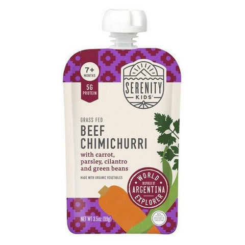 Serenity Kids, Grass Fed Beef Chimichurri, 3.5 Oz (Case Of 6) Serenity Kids