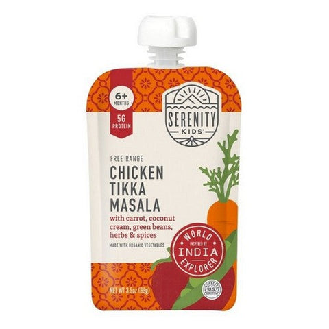 Serenity Kids, Chicken Tikka Masala Baby Food Pouch, 3.5 Oz (Case Of 6) Serenity Kids