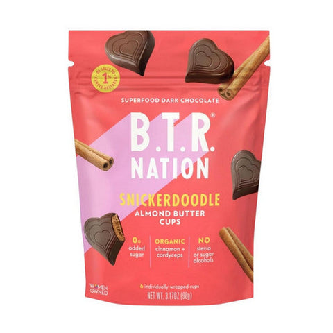B.T.R. Bar, Superfoood Truffle Cups Snickerdoodle, 3.17 Oz (Case Of 6) B.T.R. Bar