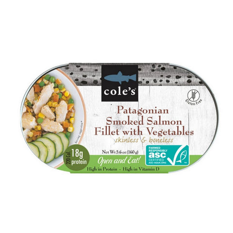 Patagonian Salmon Smoked Fillet With Vegetables 5.6 Oz (Case Of 6) by Coles