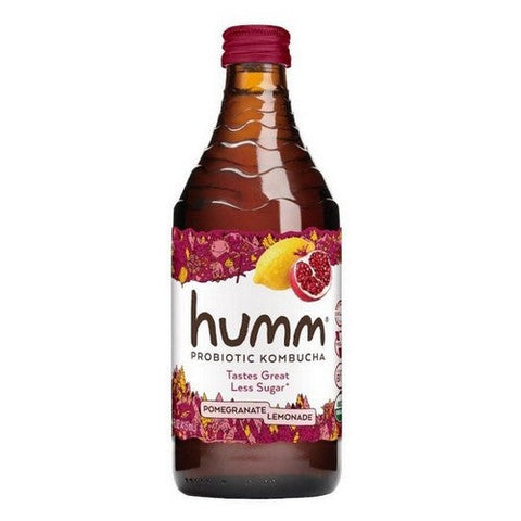 Humm Kombucha, Organic Pomegranate Lemonade Kombucha, 14 Oz (Case Of 12) Humm Kombucha