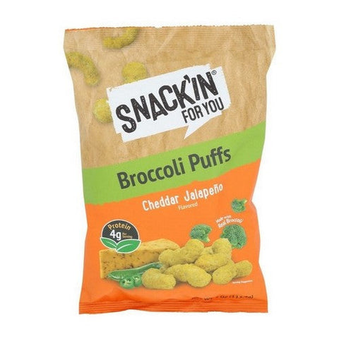 Snack In For You, Sour Cream Jalapeno Cheddar Broccoli Puffs, 4 Oz (Case Of 12) Snack In For You