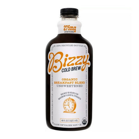 Bizzy Coffee, Organic Cold Brew Coffee Breakfast Blend Unsweetened, 48 Oz (Case Of 6) Bizzy Coffee