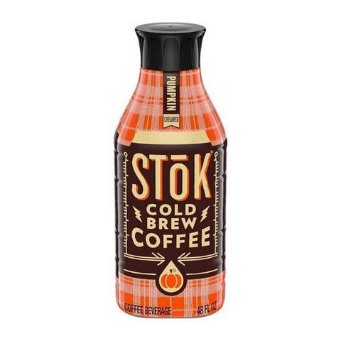 Stok, Creamed Pumpkin Cold Brew Coffee, 48 Oz (Case Of 6) Stok