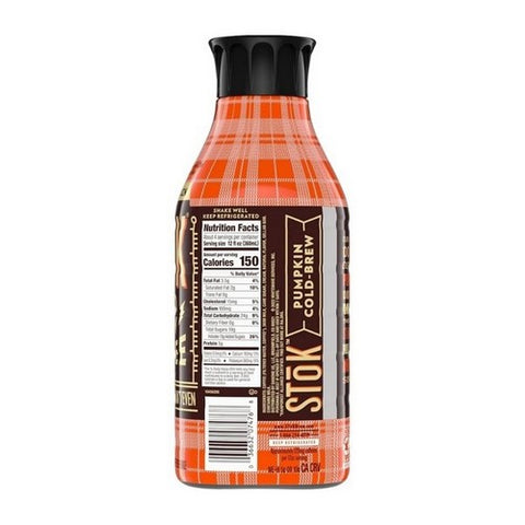 Stok, Creamed Pumpkin Cold Brew Coffee, 48 Oz (Case Of 6) Stok