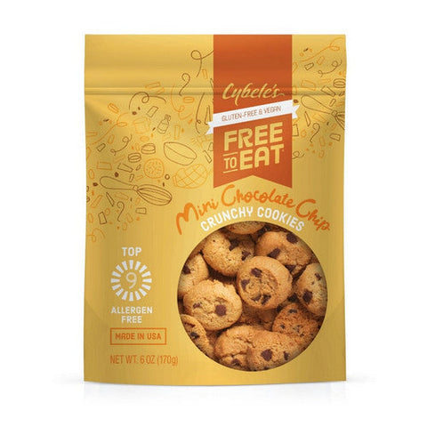 Cybeles, Mini Chocolate Chip Crunchy Cookies, 6 Oz (Case Of 6) Cybeles