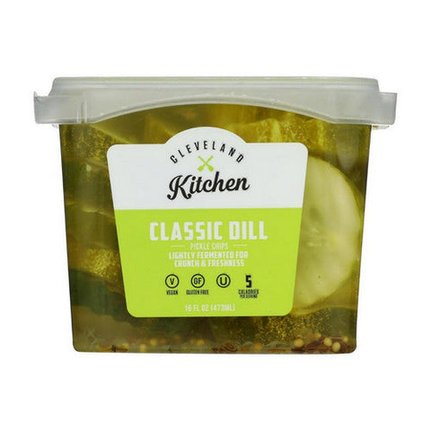 Cleveland Kitchen, Classic Dill Pickled Chip, 16 Oz (Case Of 12) Cleveland Kitchen