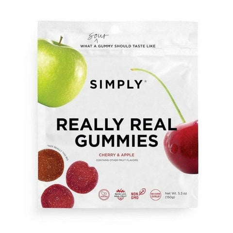 Simplygum, Sour Apple And Cherry Fruit Bites, 5.3 Oz (Case Of 6) Simplygum