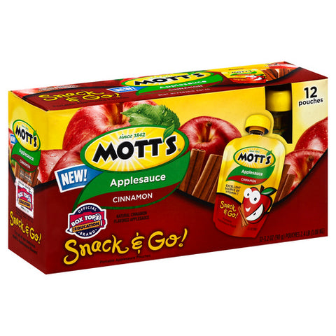 Cinnamon Applesauce Pouches 38.4 Oz (Case Of 4) by Mott's