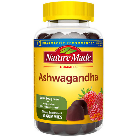 Ashwagandha Mixed Berry Gummies 60 Count (Case Of 3) by Nature Made