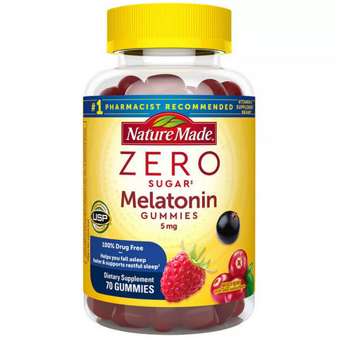 Zero Sugar Mixed Berry Melatonin Gummies 70 Count (Case Of 3) by Nature Made