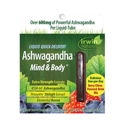 Ashwagandha Liquid Drink Mix 10 Count / 3.38 Oz by Irwin Naturals