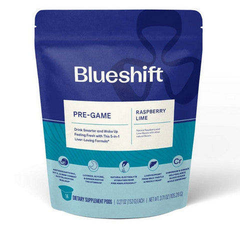 Blueshift Nutrition, Pre Game Raspberry Lime, 3.71 Oz X 14 Count Blueshift Nutrition