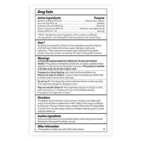 TRP Company, Natural Eyes Pink Eye Relief Fast Dissolving Tablets, 48 Count TRP Company