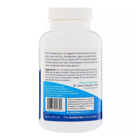 Houston Enzymes, Tri-Enza Chewable, 180 Tablets Houston Enzymes