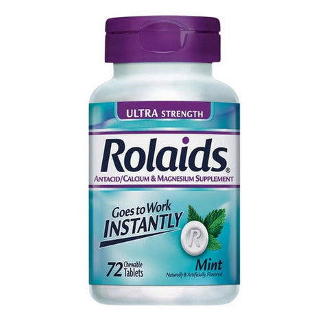 Rolaids, Ultra Strength Antacid Chewable Mint, 72 Tabs Rolaids