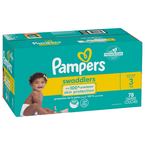 Swaddlers Active Baby Diaper Size 3 78 Count (Case Of 1) by Pampers