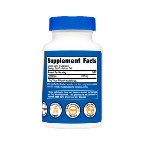 Nutricost, L-Theanine Capsules, 200 Mg, 30 Count Nutricost