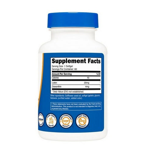 Nutricost, Zeaxanthin with Lutein Softgel, 60 Count Nutricost