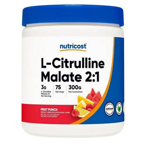 Nutricost, L-Citrulline Malate (2:1) Powder Fruit Punch, 300 Grams Nutricost