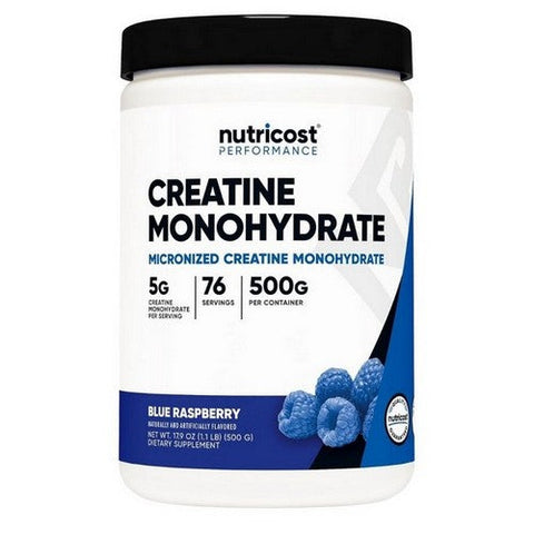 Nutricost, Performance Creatine Monohydrate Blue Raspberry, 500 Grams Nutricost