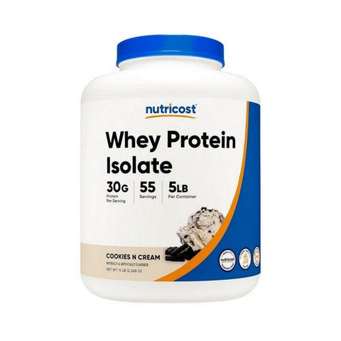 Nutricost, Whey Protein Isolate Cookies And Cream, 5 Lbs Nutricost