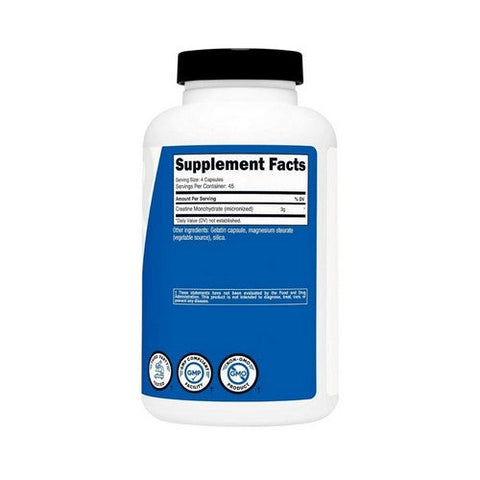 Nutricost, Creatine Monohydrate Capsules, 3000 Mg, 180 Count Nutricost