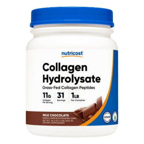 Nutricost, Grass-Fed Collagen Hydrolysate Powder Chocolate, 1 Lb Nutricost