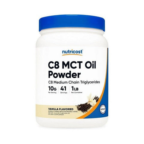 Nutricost, C8 MCT Oil Powder Vanilla, 1 Lb Nutricost