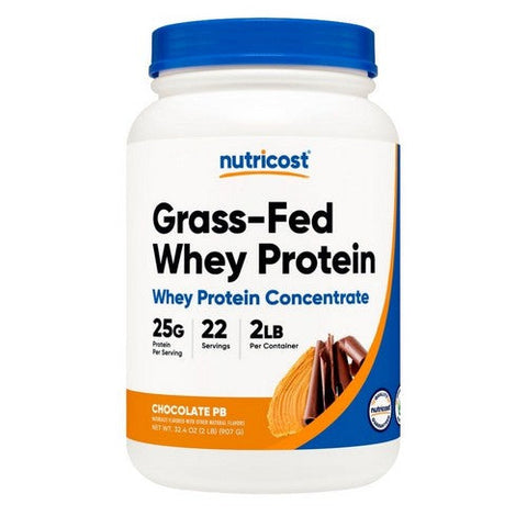 Nutricost, Grass-Fed Whey Protein Concentrate Powder Chocolate PB, 2 Lbs Nutricost