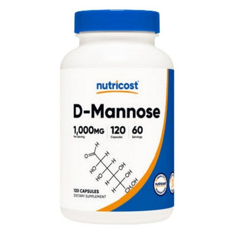 Nutricost, D-Mannose Capsules, 1000 Mg, 120 Count Nutricost