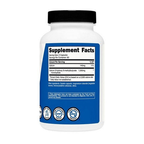 Nutricost, Performance Hmb, 1000 Mg, 120 Count Nutricost