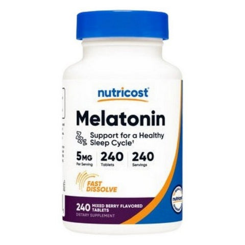 Melatonin Tablets Fast Dissolve Mixed Berry 240 Count by Nutricost