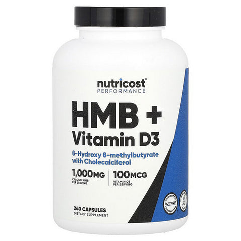 Nutricost, HMB Capsules With Vitamin D3, 1000 Mg, 240 Count Nutricost