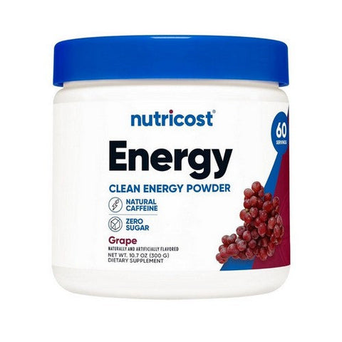 Nutricost, Energy Clean Energy Powder Grape, 10.7 Oz Nutricost