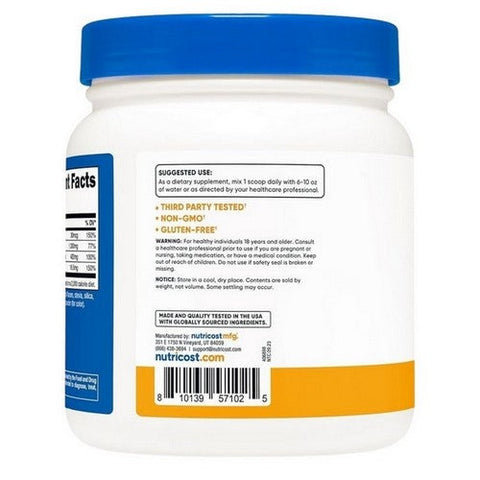 Nutricost, Calcium Magnesium Zinc D3 Powder Peach Mango, 60 Servings Nutricost